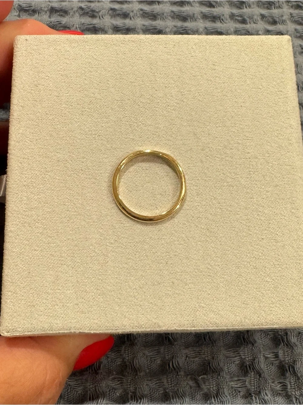 Baby Gold 14K Yellow Gold Initial Wire Stacking Band